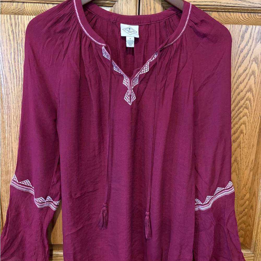 Women's Burgundy Blouse